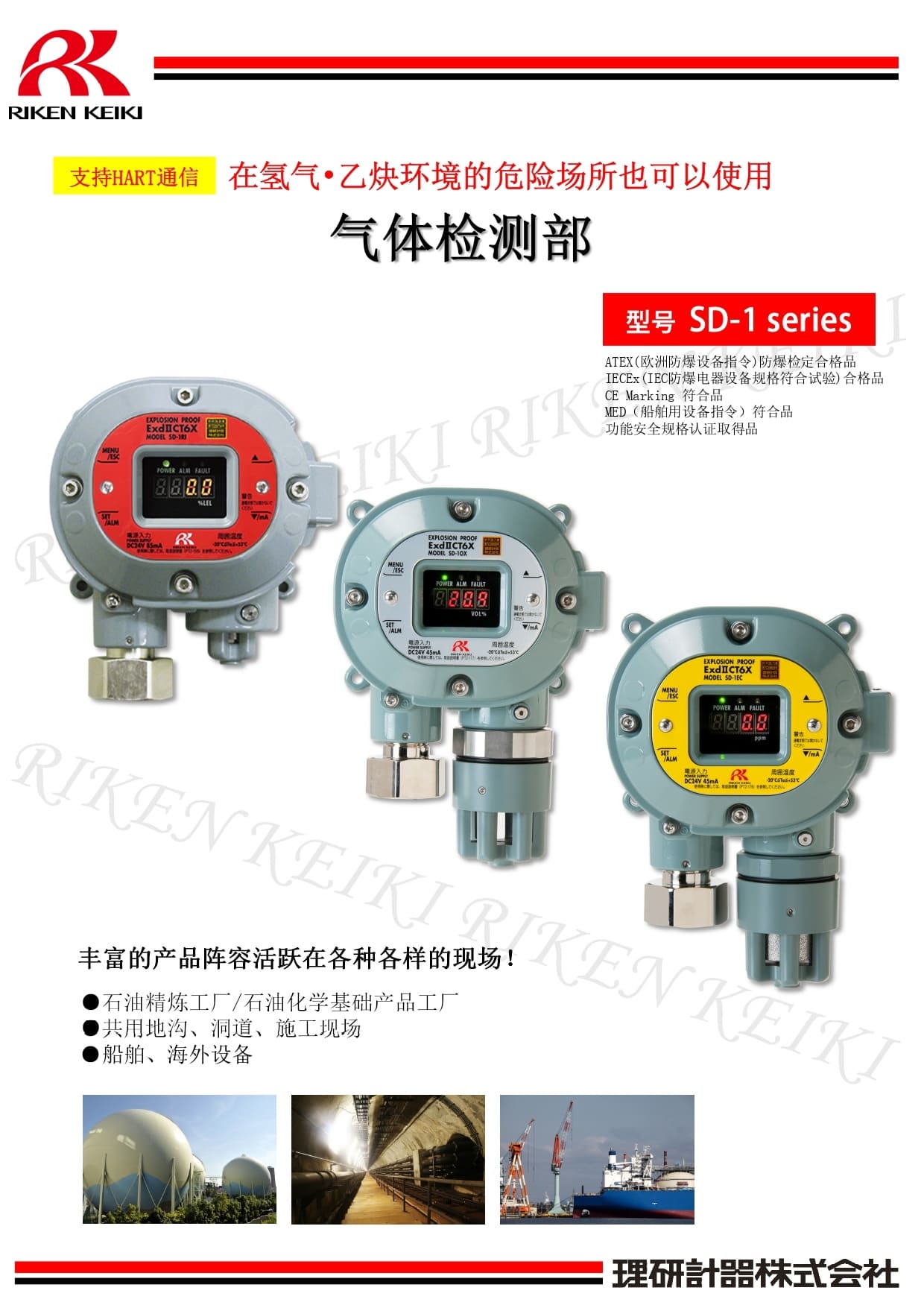 理研（RIKEN KEIKI） SD-10X 固定式有毒气体检测仪